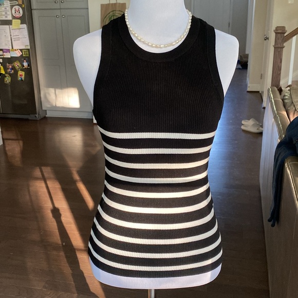 Zara SLEEVELESS STRIPED KNIT TOP(7) - Picture 8 of 8